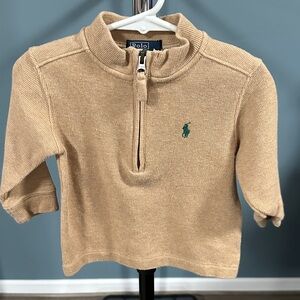 Polo by Ralph Lauren Kids Beige Half-Zip Sweater